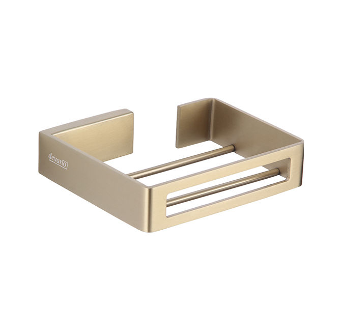 Devario Premio Soap Dish Square -Brushed Gold