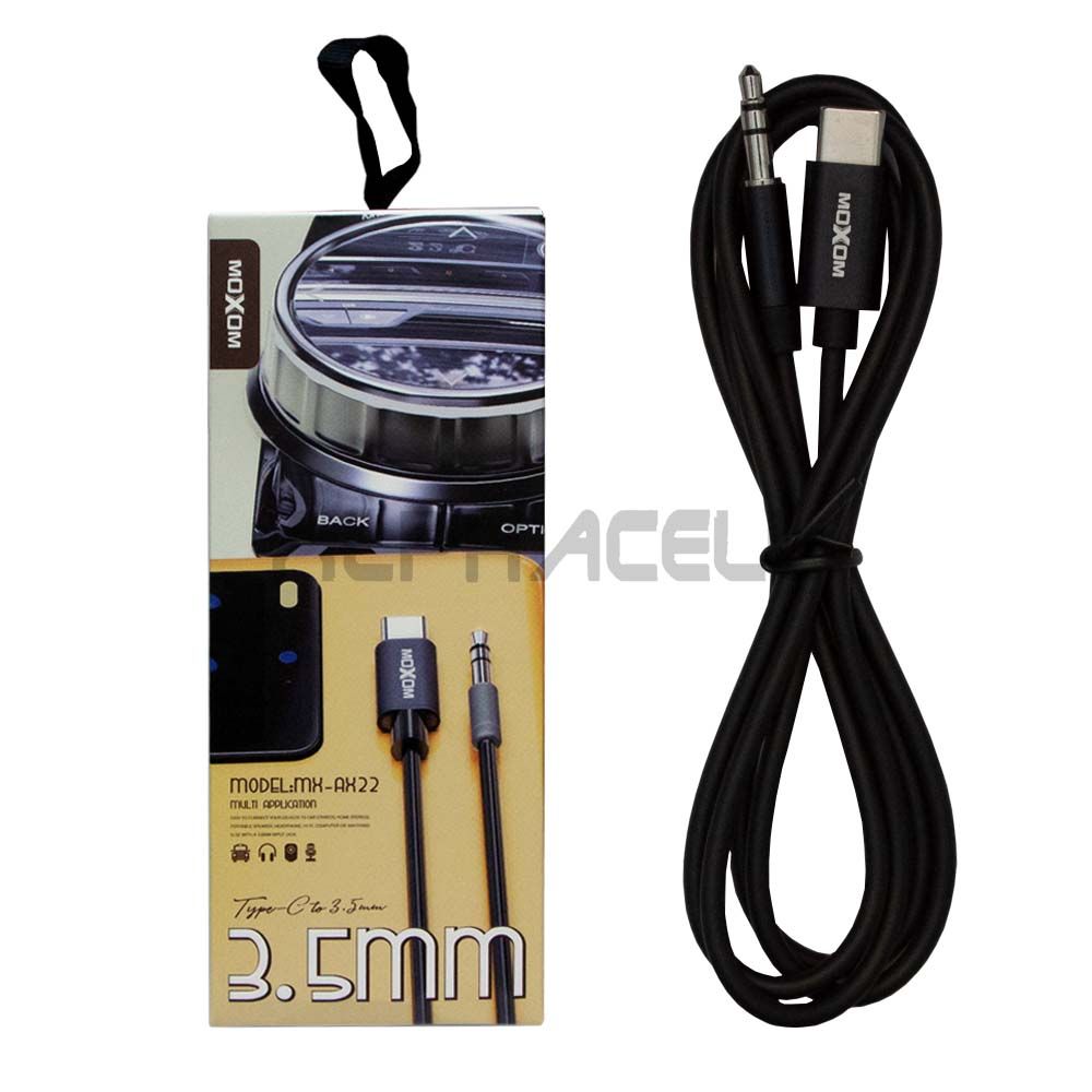 ADAPTOR - Moxom Type C to 3.5mm Aux + Charge AX22