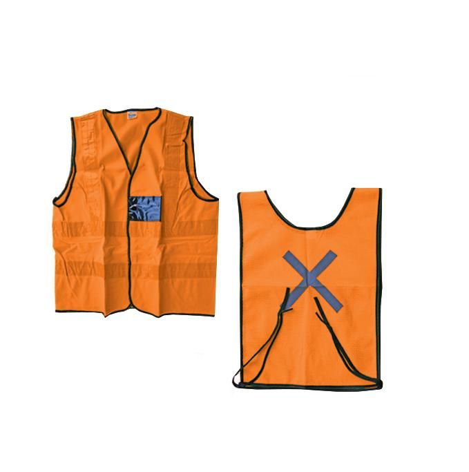 Reflective Waist Jacket Orange Large - 3 Pack