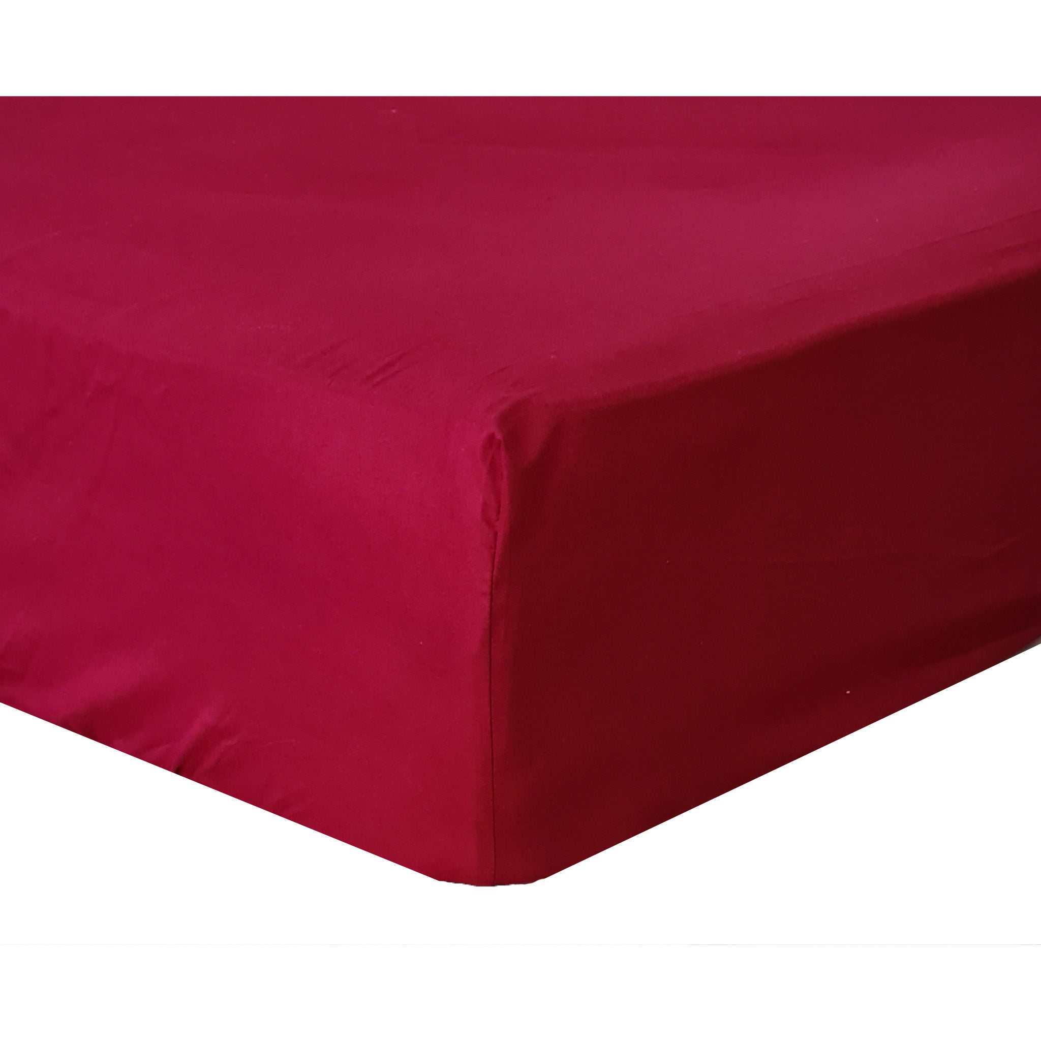 Microfibre - Fitted Sheet - Burgundy - Single