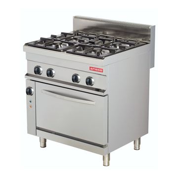 4 Burner gas cooker with electric convection oven - ARISCO