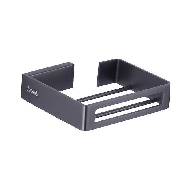 Devario Premio Soap Dish Square -Gun Metal Grey