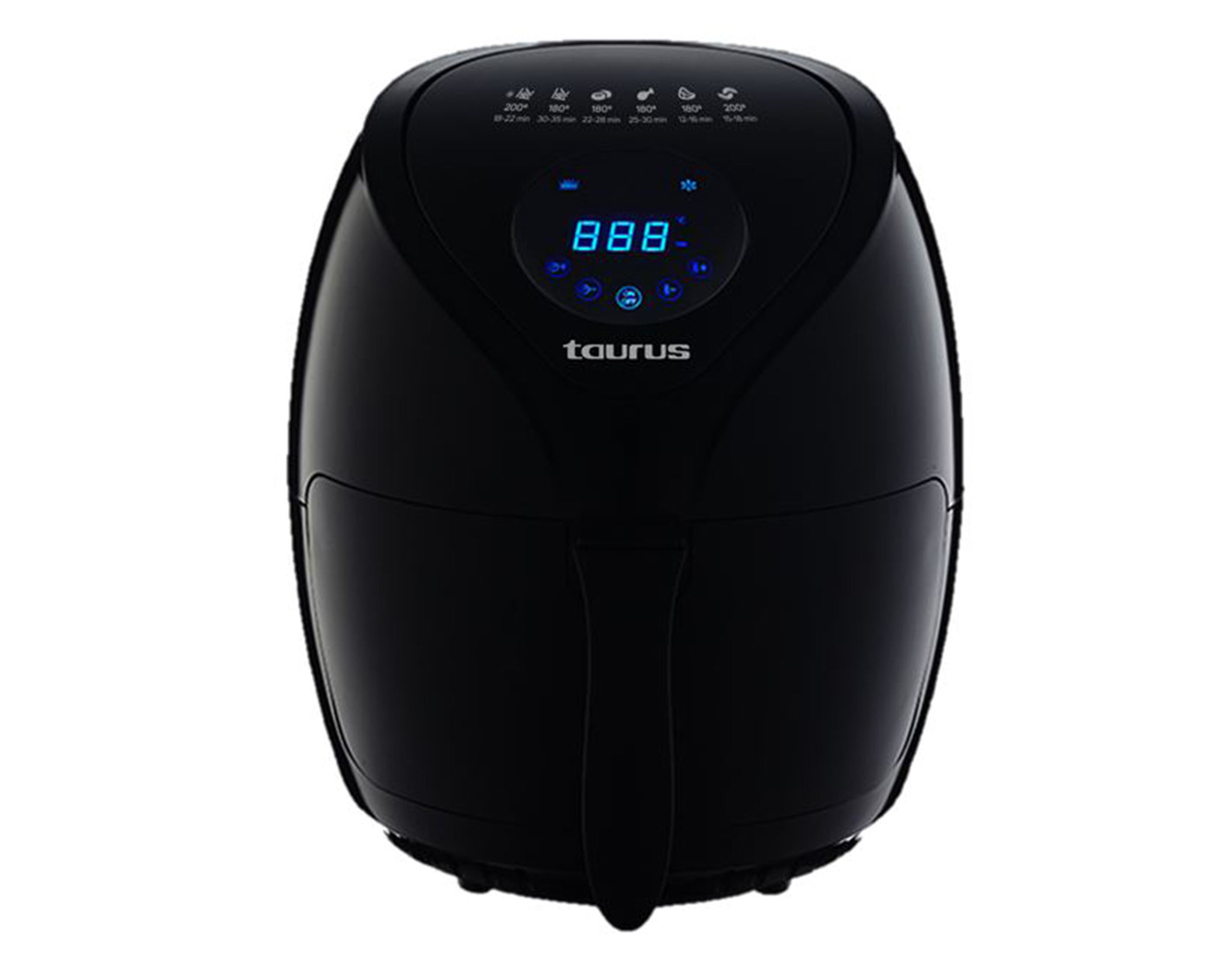 Taurus Air Fryer With Timer Digital Plastic Black 3.6L 1400W 