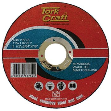 Cutting Disc Steel Amp Ss 115x1.0x22.2 mm - 12 Pack