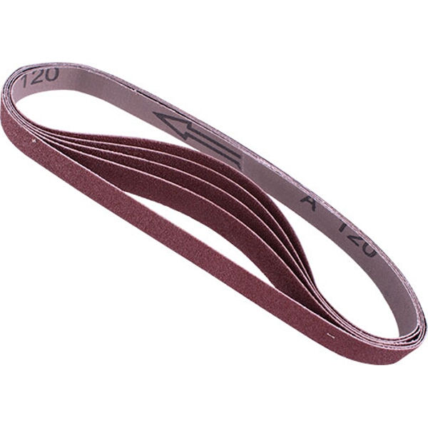 Tork Craft - 5 Piece - Powerfile Sanding Belt - 13mm x 457mm -120 Grit