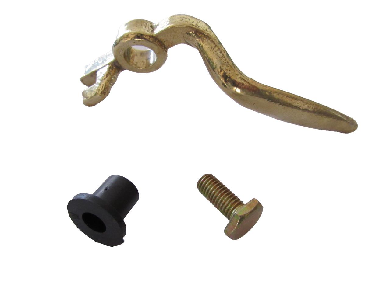 SOLID BRASS CAST WINDOW HANDLE - RIGHT + BUSH & SCREW