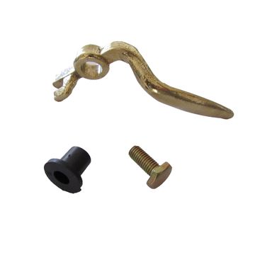 SOLID BRASS CAST WINDOW HANDLE - RIGHT + BUSH & SCREW