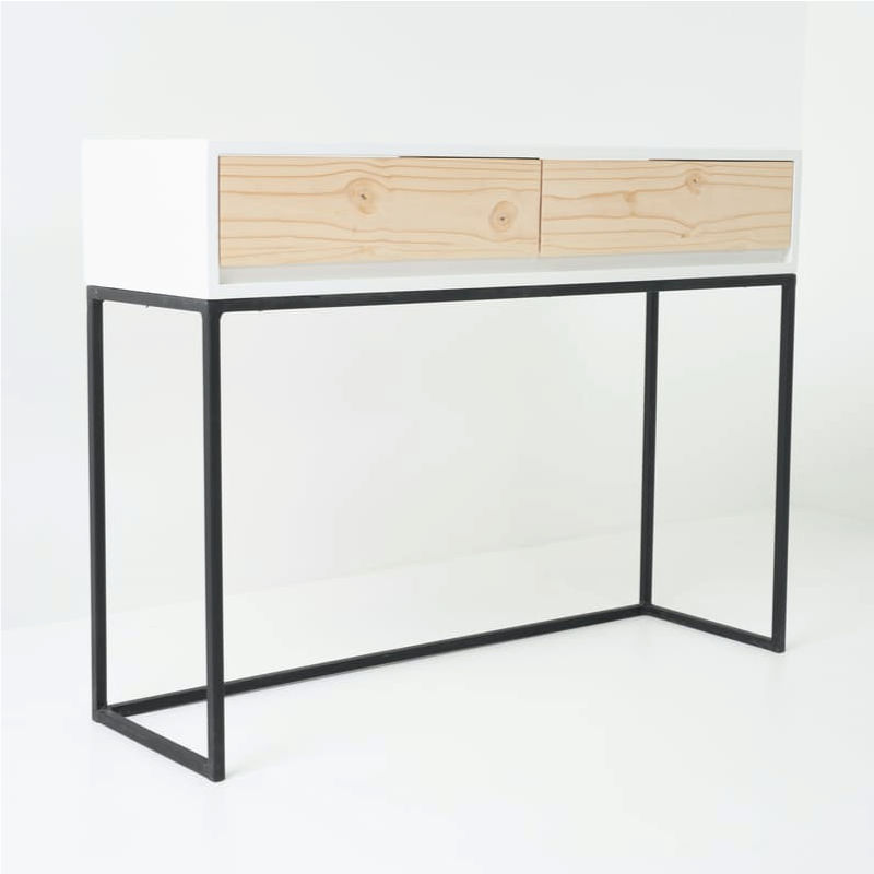 Fihlo Console Table - White & Pine