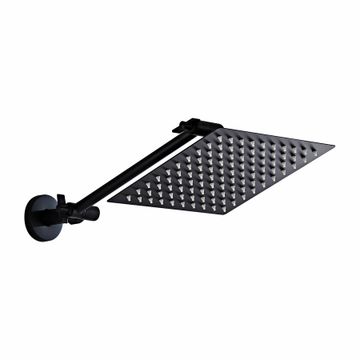 Black Shower Head  With Ajustable with Shower Arm  Knit A8SB