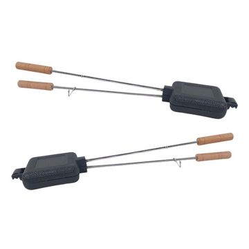 Lifespace Braai / Stove Top Cast Iron Toasted Sandwich & Pie Maker - 2 pack