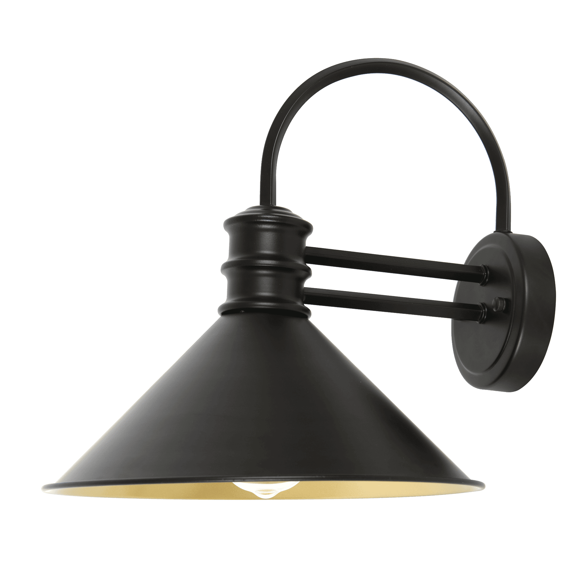 Zebbies Lighting Orion Oil Rubbed Bronze Wall Light with Gold Inner