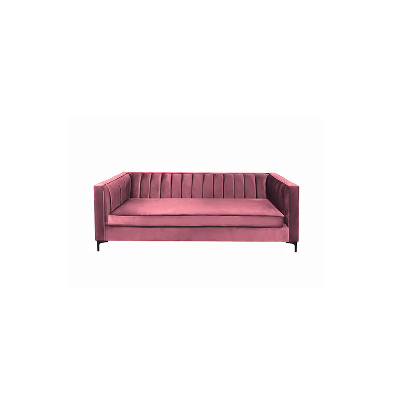 Oxford Three Seater Stripe Velvet - Pink