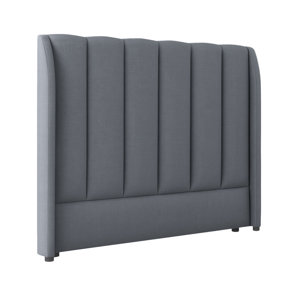 Celestia Upholstered Wingback Headboard Double Graphite