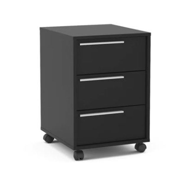 Designer Concepts Ivanova 3 Drawer Pedestal - Black