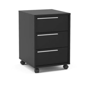 Designer Concepts Ivanova 3 Drawer Pedestal - Black