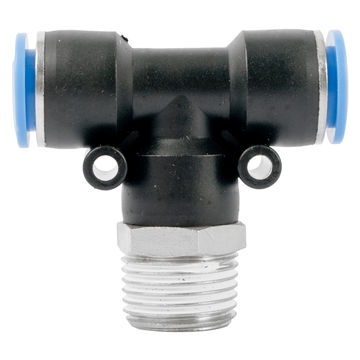 AirCraft - Pu Hose Fitting Tee 12mm-1/2 M - 2 Pack
