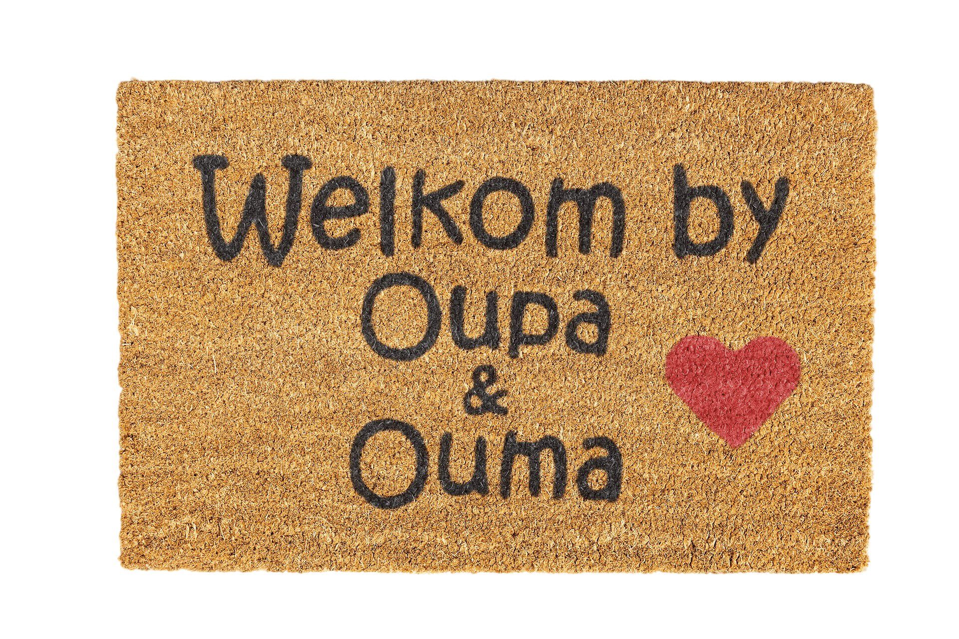 Welkom by Oupa & Ouma Coir Doormat Design 700 x 400mm 17mm
