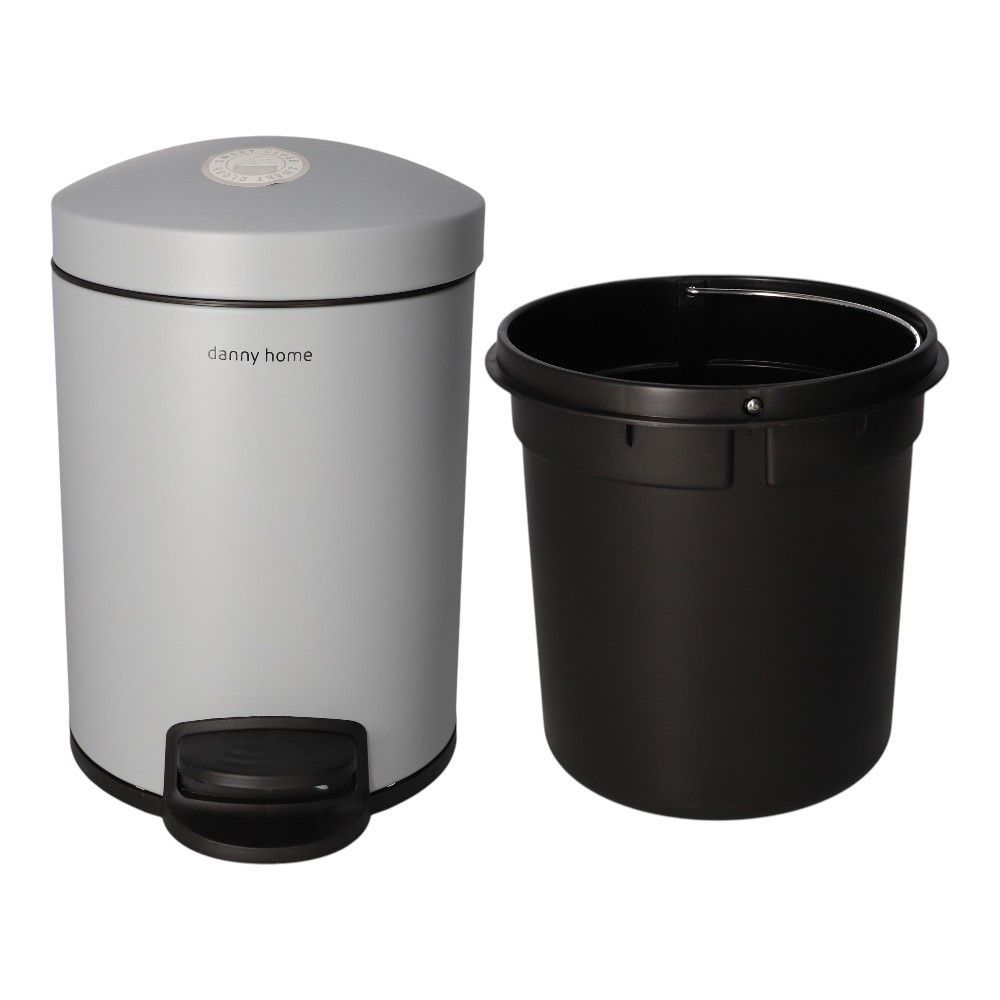 Danny Home Stainless Steel Pedal Trash Can 5L 2 Pieces