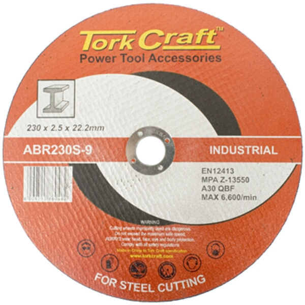Tork Craft - Cutting Disc - 230mm x 2.5mm x 22.2mm - 3 Pack