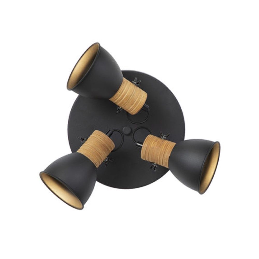 Spot 3 Light Dublin Black Round