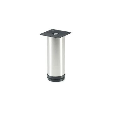 Round Leg, Eco, Adjustable, H120mm, Stainless Steel (4 Pack) BY WOODLY