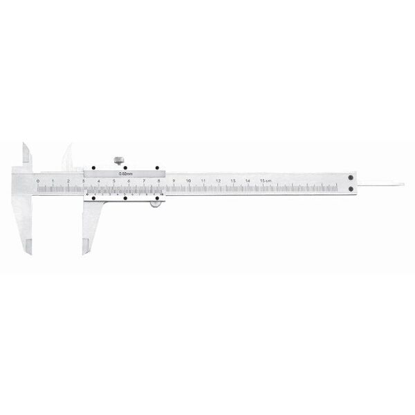 Vernier 150Mm Stainless Steel Metric 0.02Mm Acc