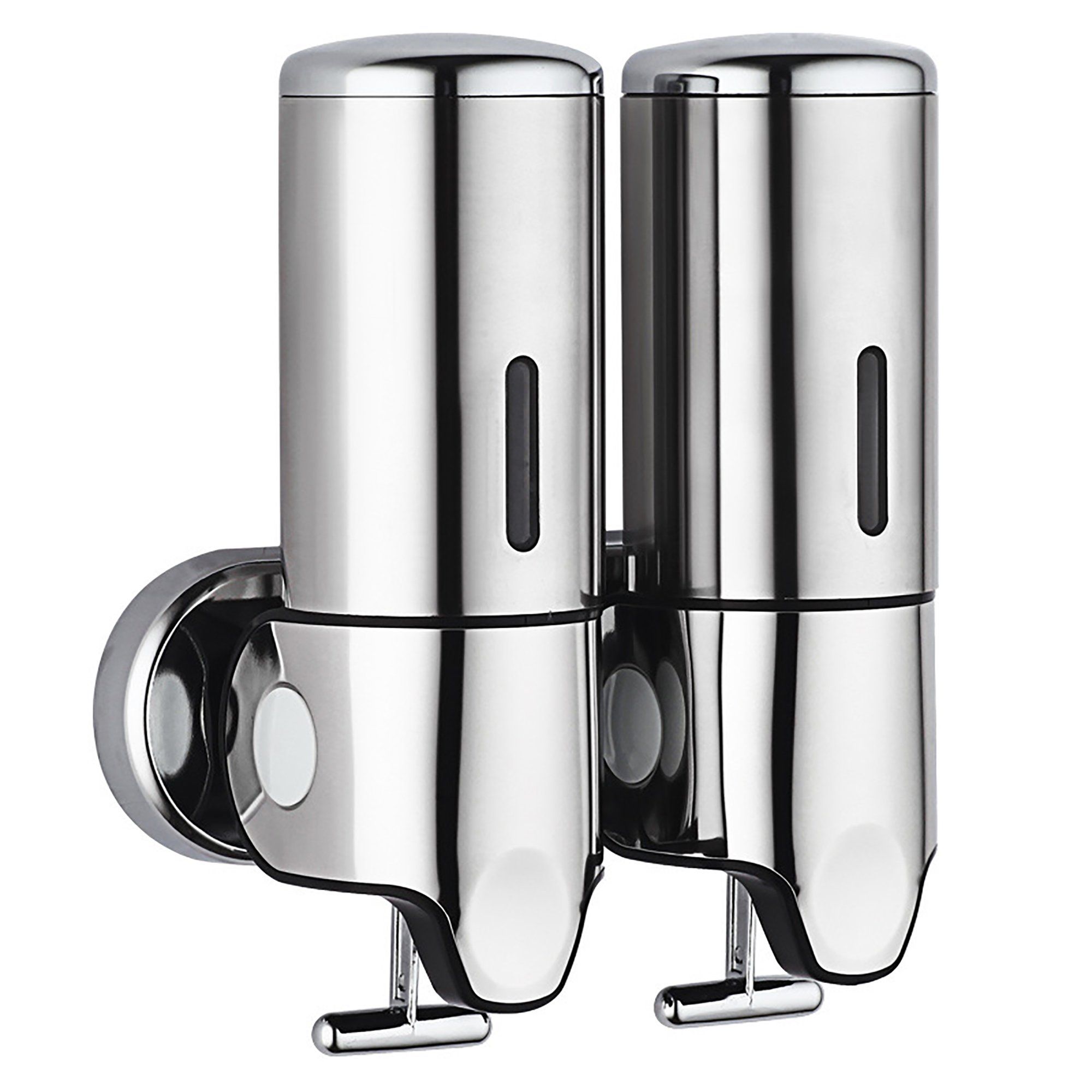 Wall Mount Twin Shampoo Soap Dispenser Set