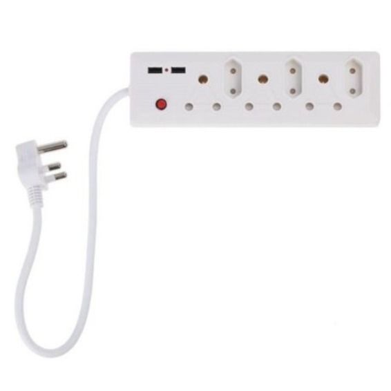6 Way Multi - Plug with 2 USB's