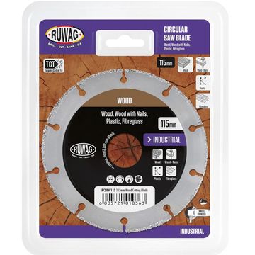 Circular Saw Blade, Wood Cutting for Angle Grinder, 115mm x 1mm BY WOODLY