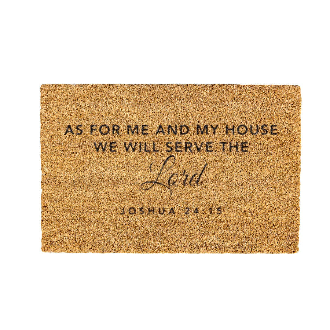 Serve The Lord Coir Doormat Design 700 x 400 mm
