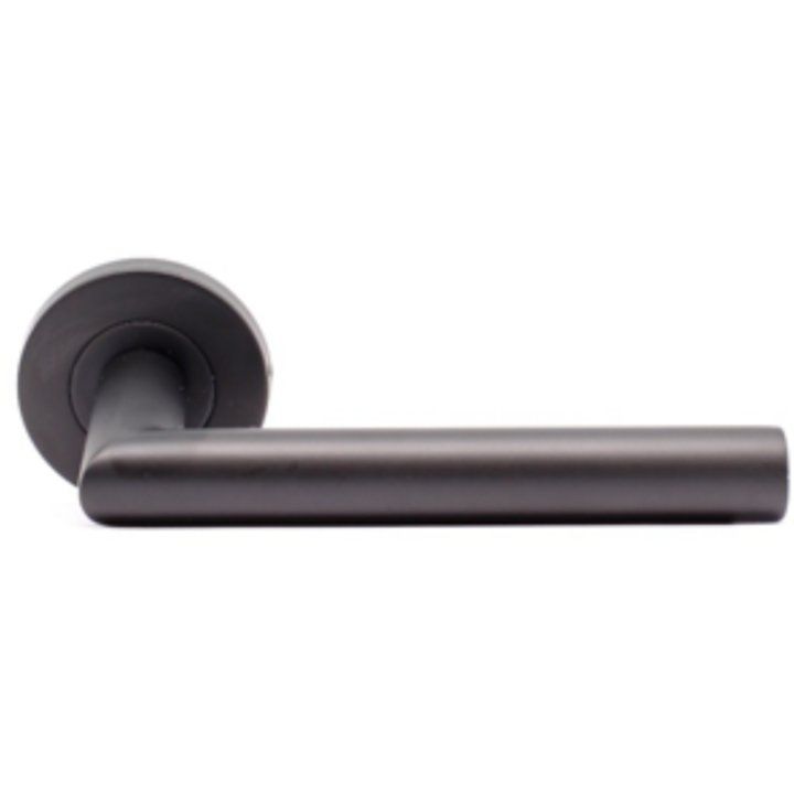 Modern Black Tubular Handle on Rose