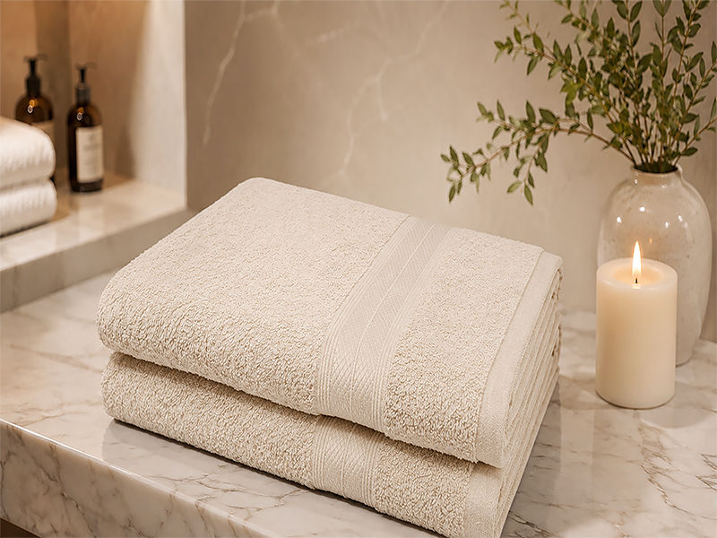 Plush 450GSM 90x150cms Bath Sheets - Birch(2pc Pack)