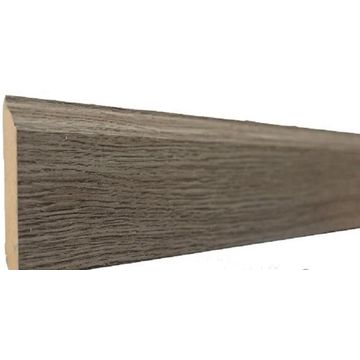Skirting Grey Oak MDF Wrapped 80mm x 14mm x 2400mm