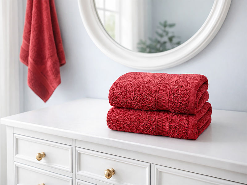 Plush 450GSM 50x90cms Hand Towels - Red Pear(2pc Pack)