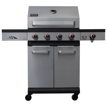 ALVA - Sierra 4-Burner BBQ With Side Burner – Stainless Steel / Black