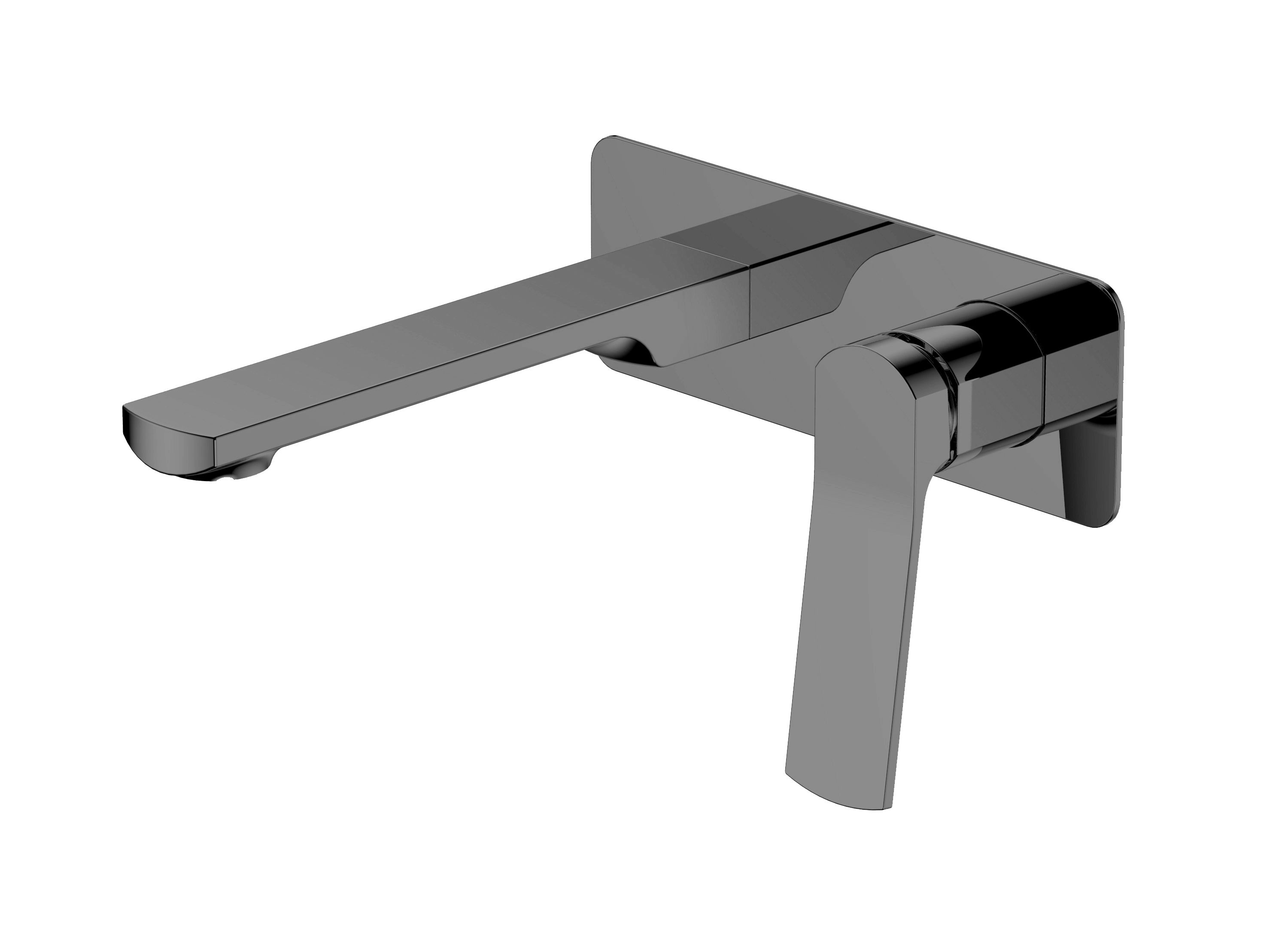 Verona Wall Basin Mixer With Spout Premio - Gun Metal Grey