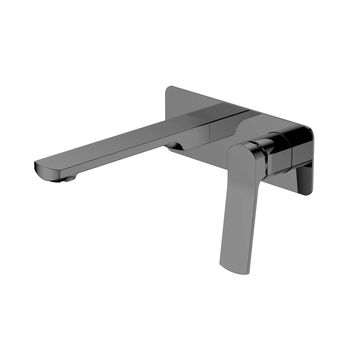 Verona Wall Basin Mixer With Spout Premio - Gun Metal Grey