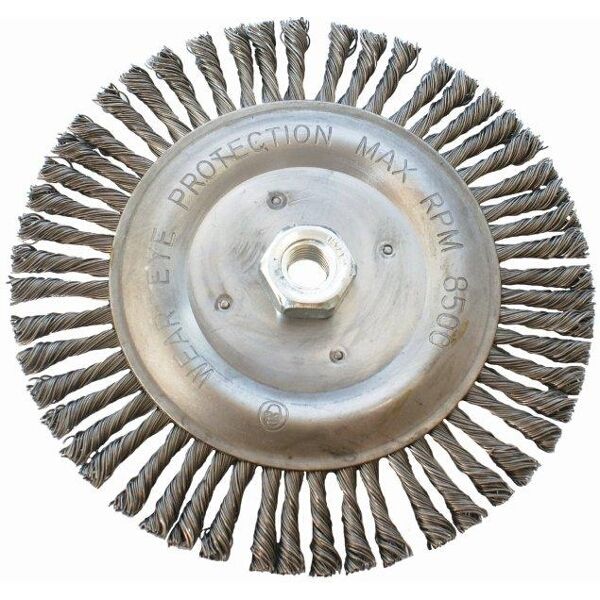 Wire Wheel Brush Single Section Twisted Plain 175Mmxm14 Blister