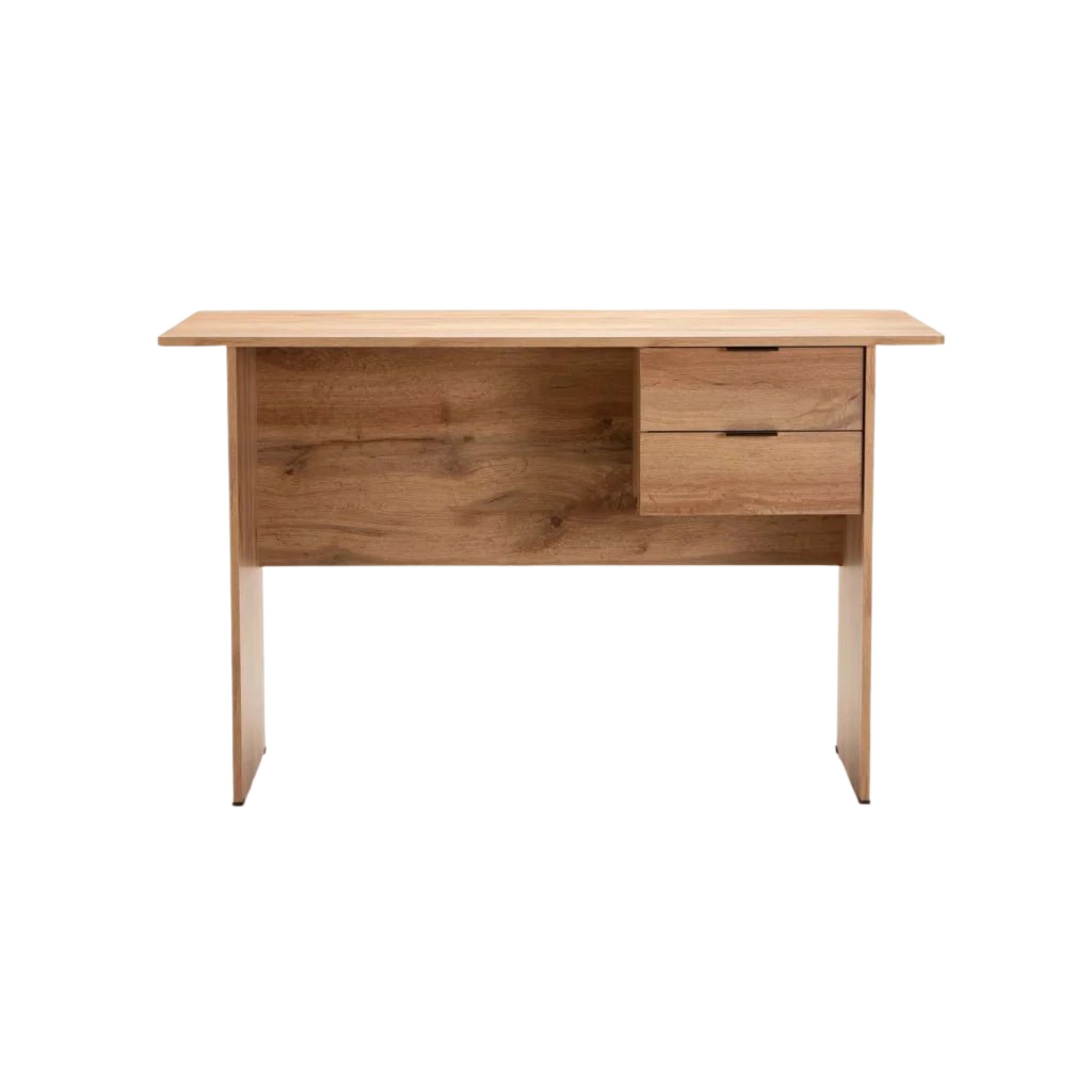 120cm Two Drawer Home Office Desk - Wild Oak
