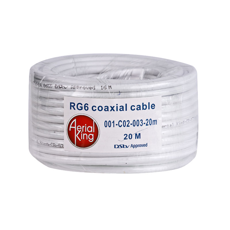 Cable RG6 White (20m) 64 Braid