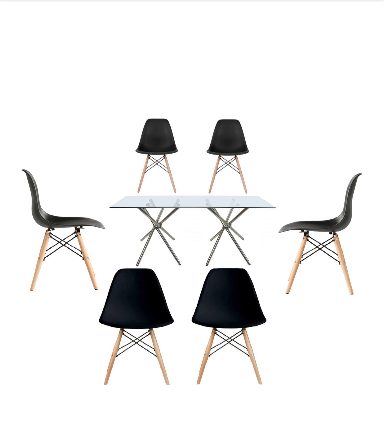 IG Furn- Emma 7 Piece Dining Set  Black