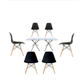 IG Furn- Emma 7 Piece Dining Set  Black