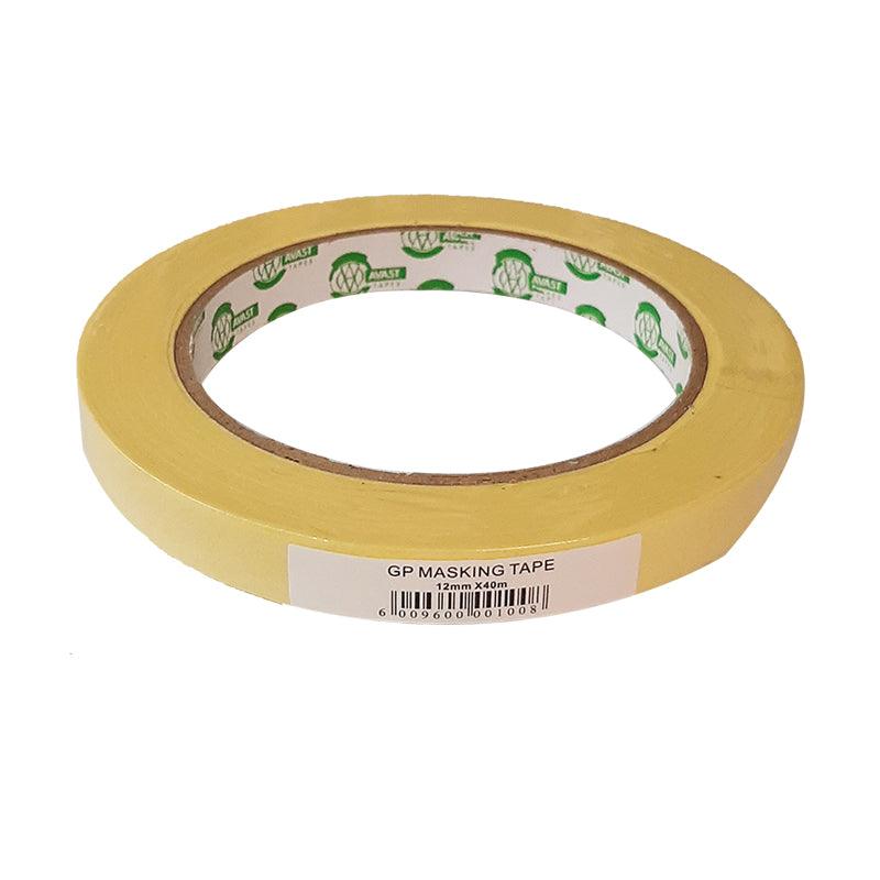 Masking Tape Avast General Purpose 12mmx40m ( 48 Pack )