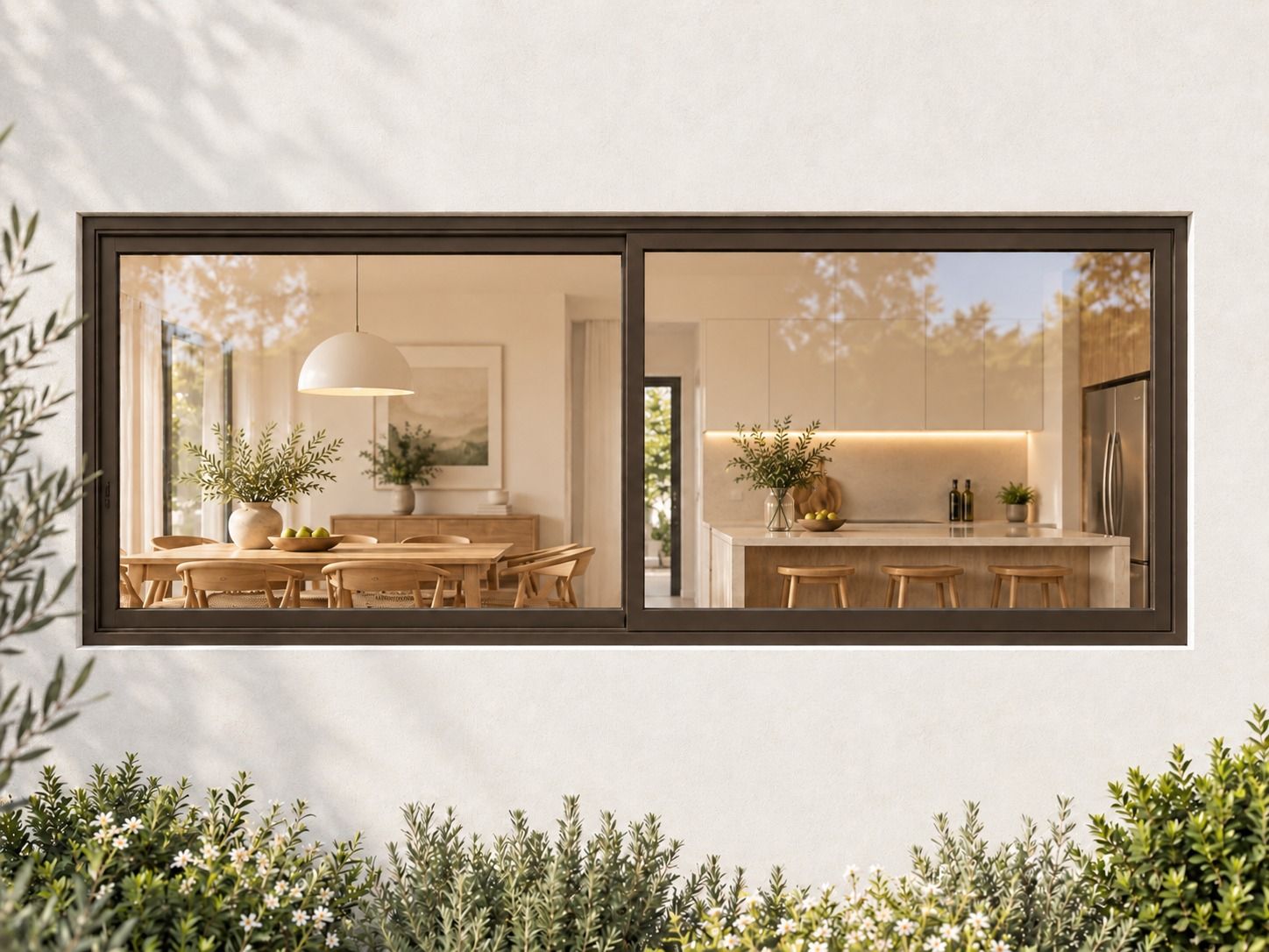 Kenzo Aluminium Sliding Window - Bronze, 1500 600 mm, Two Sliding Panels