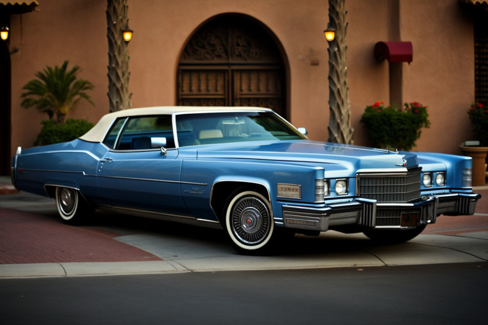 Canvas Wall Art -  Cadillac Eldorado 1975 Vintage Car - B1532 - [120 x 80 cm]