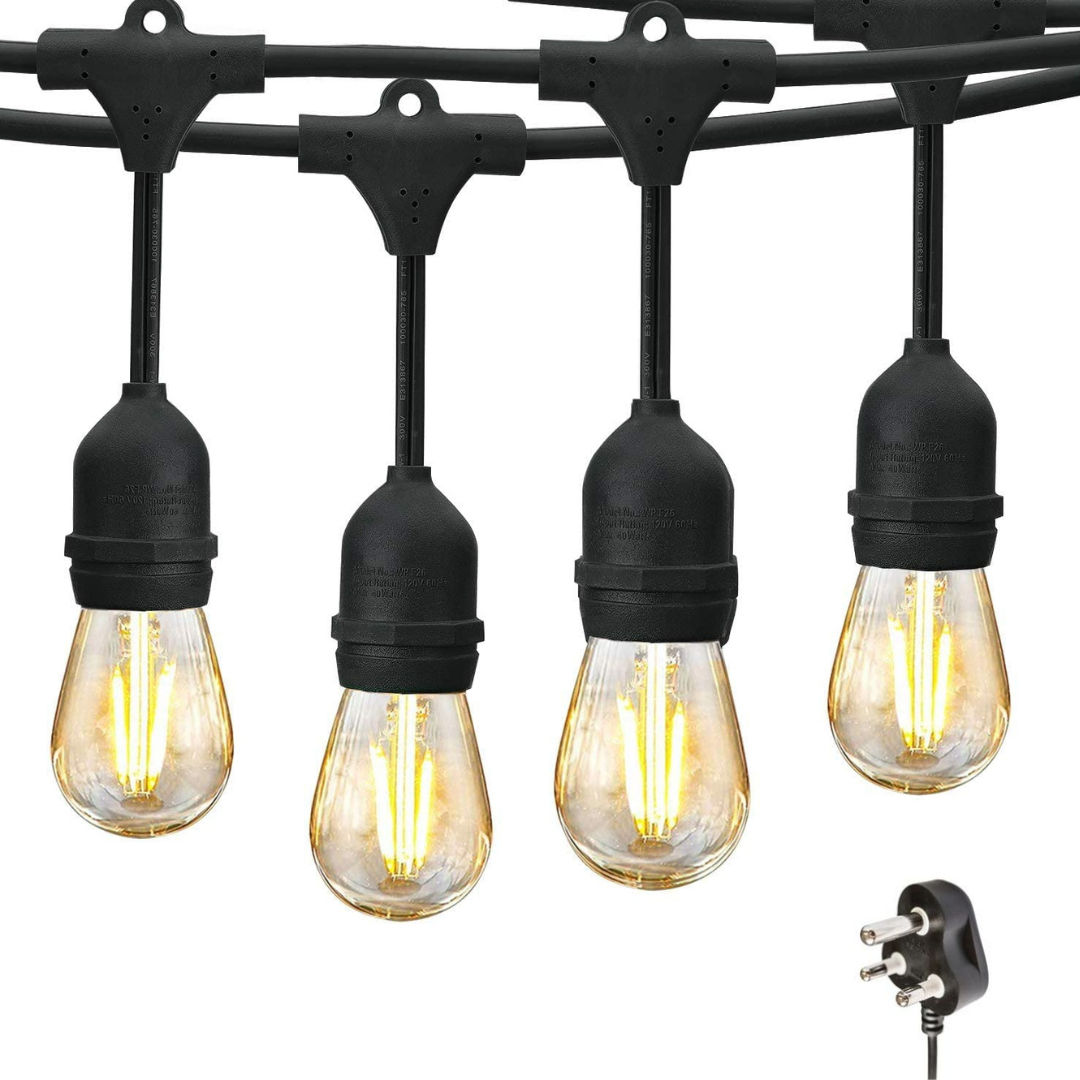 Stellar Lighting 10m 20 LED Festoon Vintage Drop String Lights Outdoor