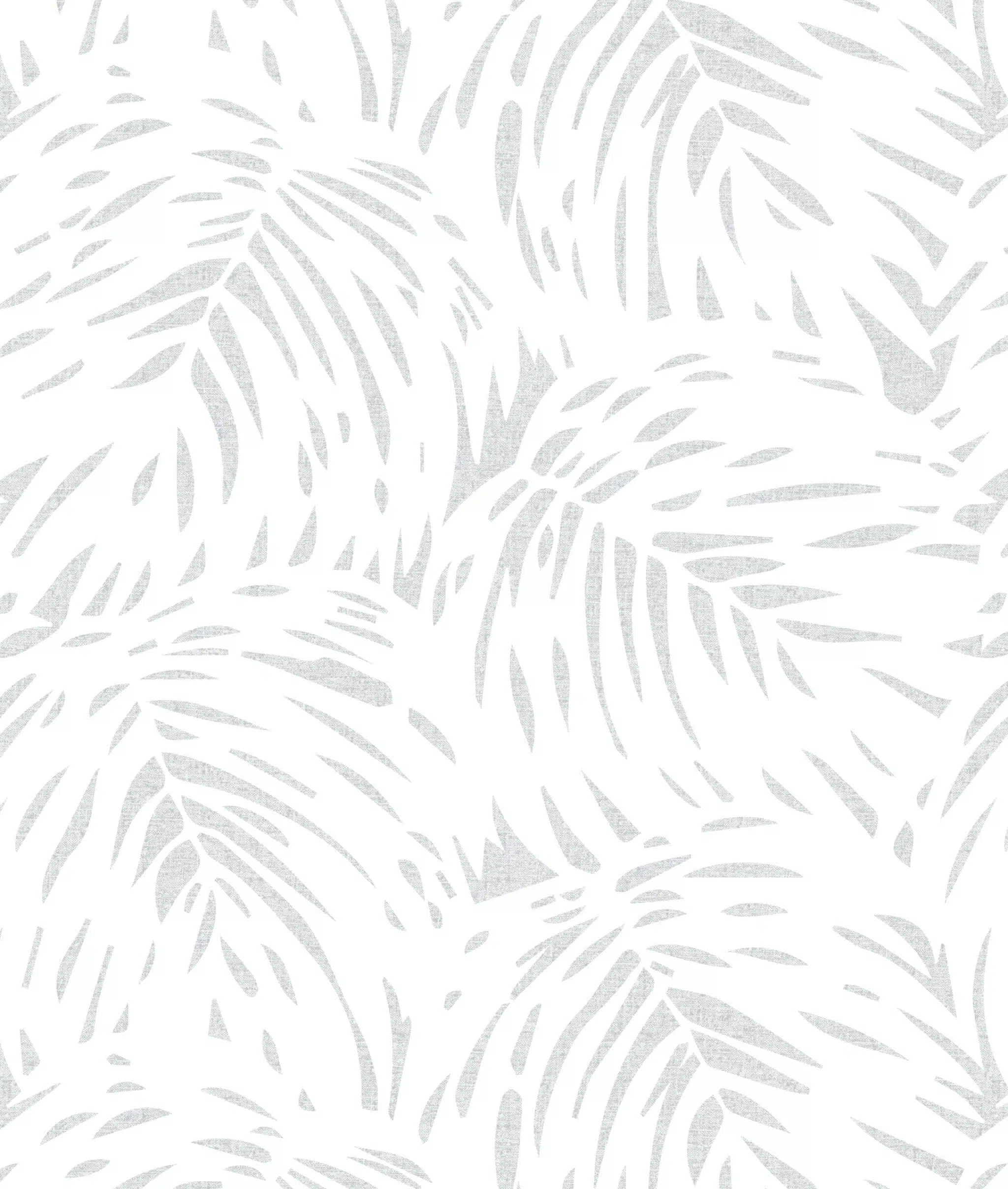 Silhouette Leaf Wallpaper – Grey