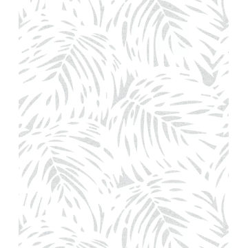 Silhouette Leaf Wallpaper – Grey