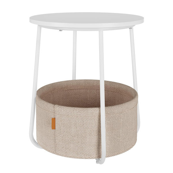 Living Room Table with Fabric Basket – Functional Storage Unit