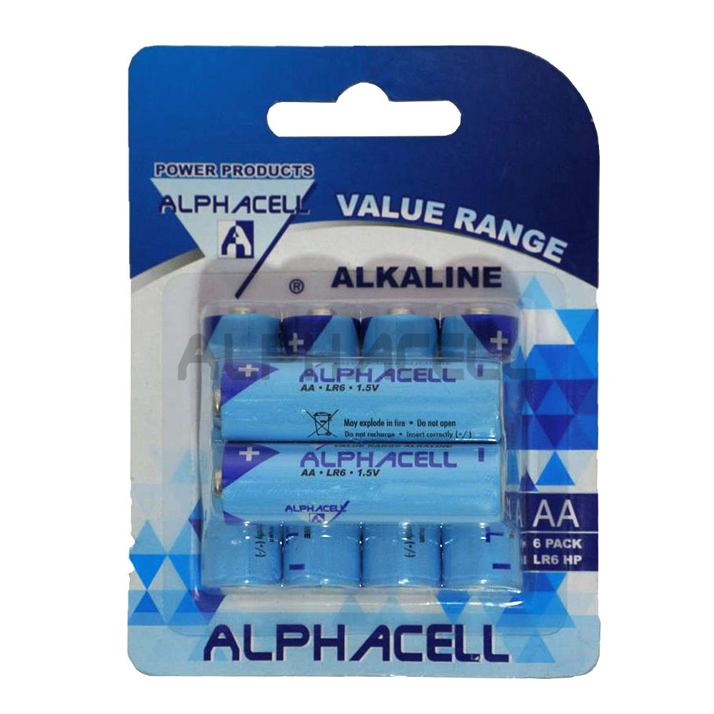 Alkaline Value AA LR6 6pc - CARDED